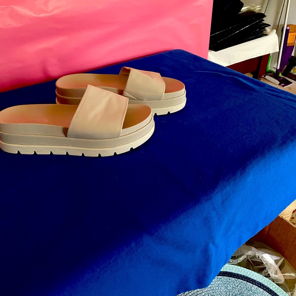 J-Slides platform sandals.